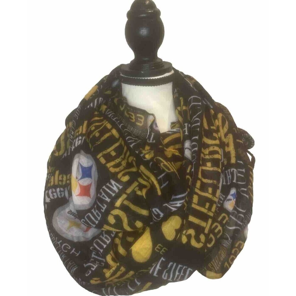 Pittsburgh Steelers NFL Women’s Sheer Infinity Scarf  36” X 28”‎